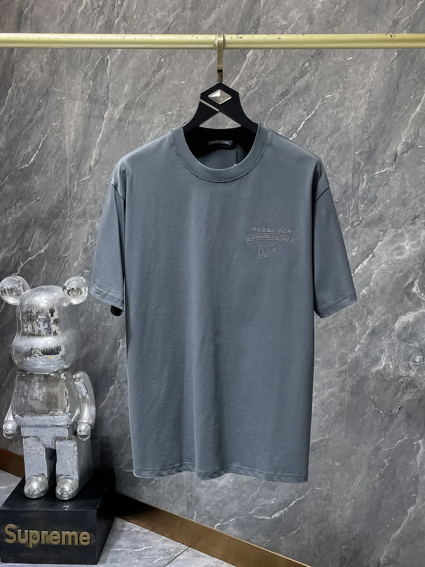 P160 New in summer Chrome Hearts 25ss silicone lettering film version High gram weight environmentally friendly high-quality top-grade fabric 280g heavy-duty horseshoe Sanskrit hand-worn short sleeves counter synchronization 1:1 replica version Recommended colors: black white gray code size: S, M, L, XL